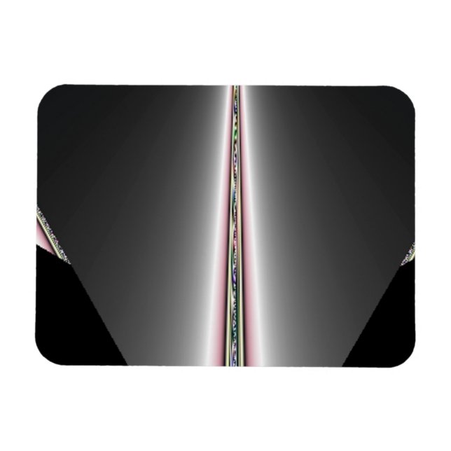 Imán Cono plateado con pistas de pasteles (Horizontal)