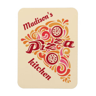 Imán conocido de encargo de la cocina de la pizza