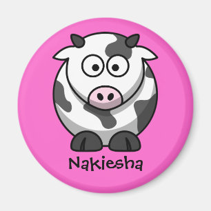 Imán Conocido personalizada - vaca linda del dibujo