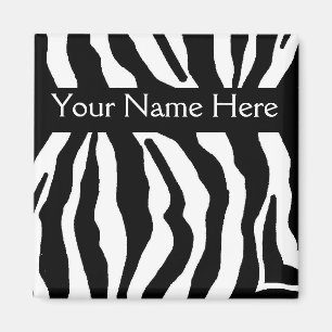 Imán conocido personalizado estampado de zebra