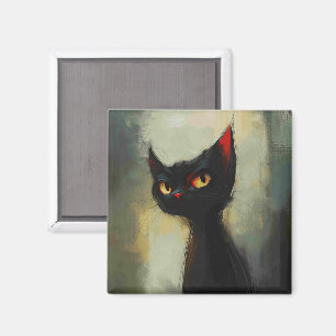 Imán Conociendo al Gato Ninja Negro