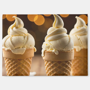 Imán Conos de helado suave de vainilla