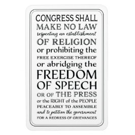 Imán Conozca sus derechos de primera enmienda