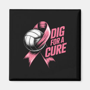 Imán Consciente Del Cáncer De Mama De Voleibol De Cure