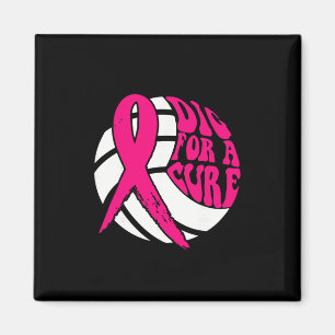 Imán Consciente Del Cáncer De Mama De Voleibol De Cure