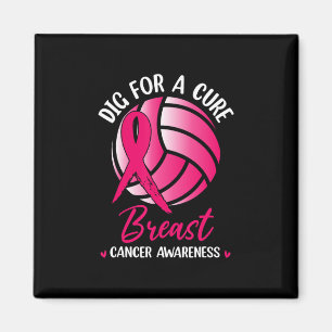 Imán Consciente Del Cáncer De Mama De Voleibol De Cure