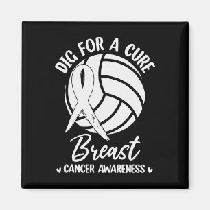 Imán Consciente Del Cáncer De Mama De Voleibol De Cure