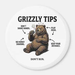 Imán Consejos Divertidos para Sobrevivir a los Osos Gri