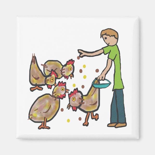 Imán Conservación del pollo (Frente)