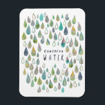 Imán CONSERVAR AGUA Proteger Planeta Salvar Cocina de l<br><div class="desc">Mira este significativo arte,  hecho a mano por mí para ti! No dudes en añadir tu propio texto o cambiar los colores. ¡Visita mi tienda para más!</div>