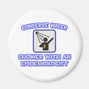 Imán Conservar el agua .. Ducha con epidemiólogo