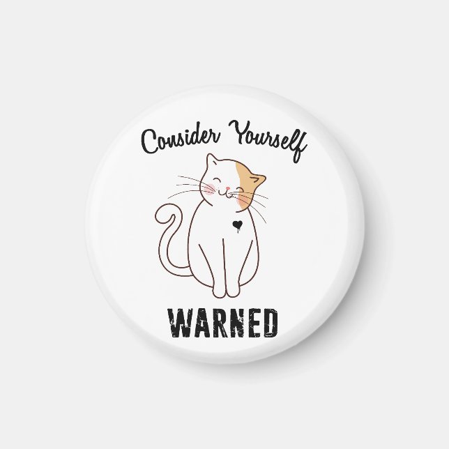 Imán Considere a su propio gato malvado advertido (Frente)