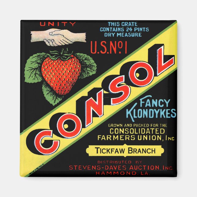 Imán Consol Fancy Klondykes Strawberries (Frente)
