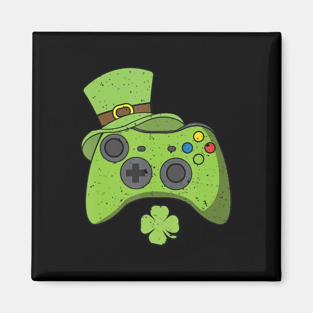 Imán Consola de videojuegos divertidos St Patricks Day  (Frente)