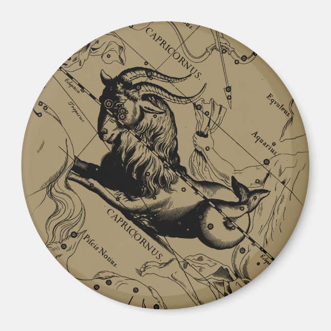 Imán Constelación de Capricornio Hevelius 1690 en Taupe (Frente)