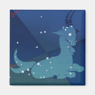 Imán Constelación de Capricornio, zodiaco vintage, astr