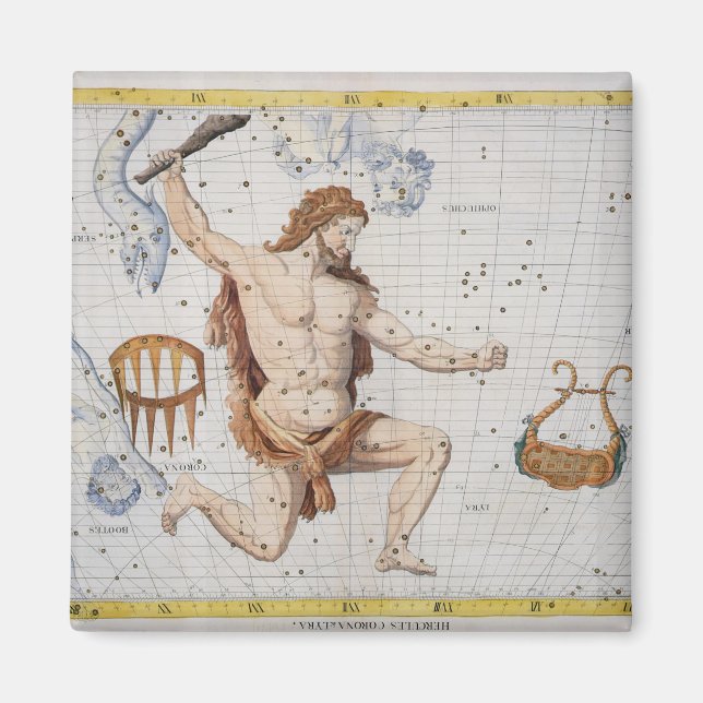Imán Constelación de Hércules con Corona y Lyra, pl (Frente)