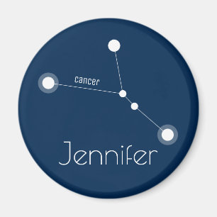 Imán Constelación de zodiaco de cáncer personalizada