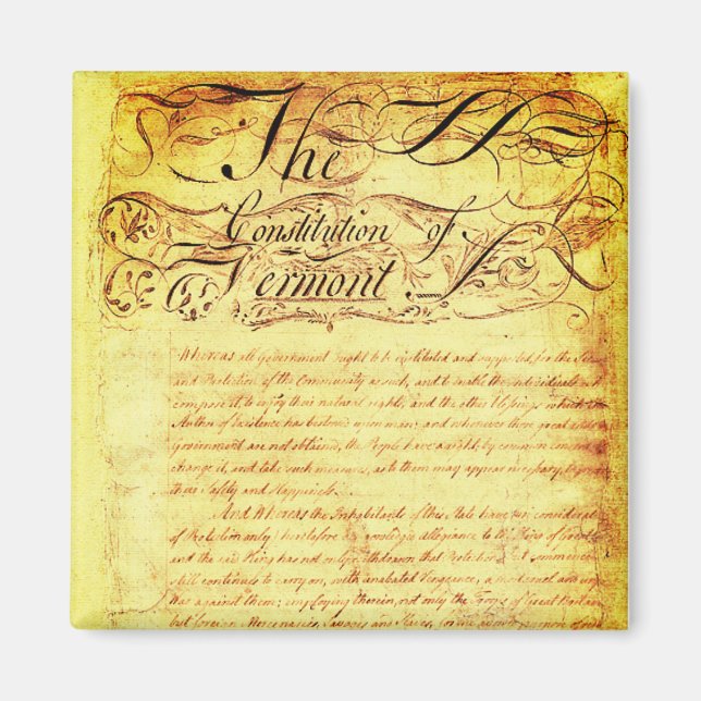 Imán Constitución de Vermont (1777) (Frente)