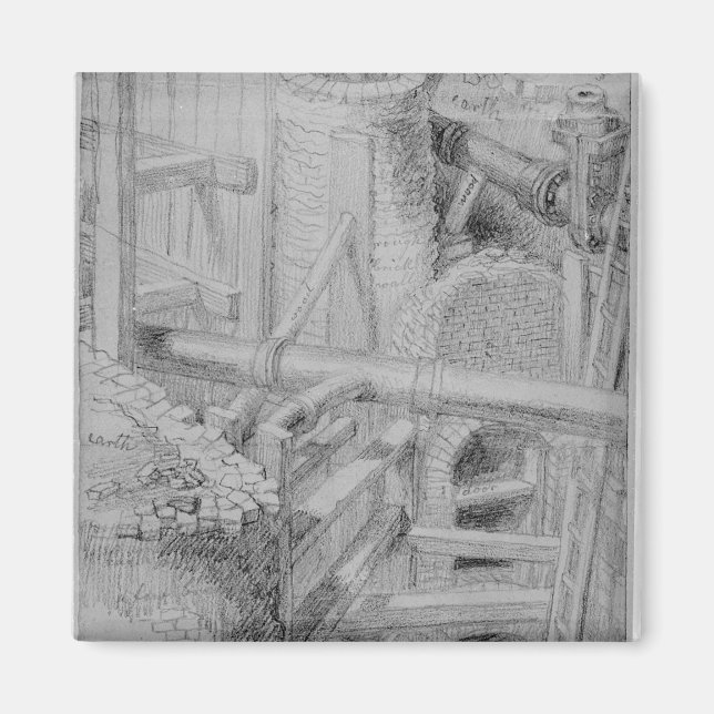 Imán Construcción de alcantarillado en Bloomsbury, Lond (Frente)