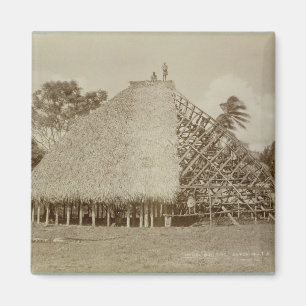 Imán Construcción de viviendas en Samoa, c.1875 (foto