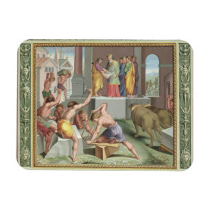 Imán Construcción del templo de Solomon, ilustracion d
