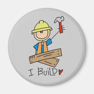 Imán Construcción I Construyo Camisetas y Regalos