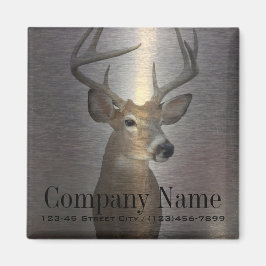 Imán construcción rústica metalizado de ciervos del cam