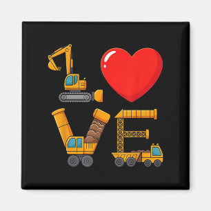 Imán Construcción San Valentín Amor Deletreado Con Cami