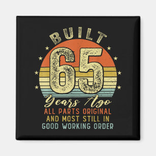Imán Construido hace 65 años Cumpleaños divertido 65 añ