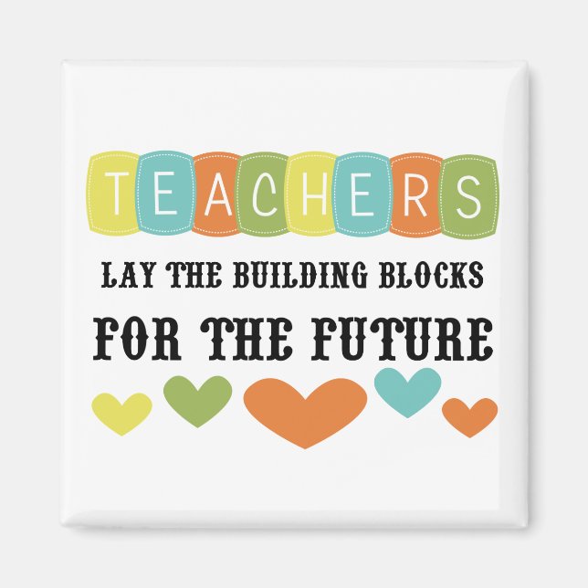 Imán Construir Bloques Para El Futuro (Frente)