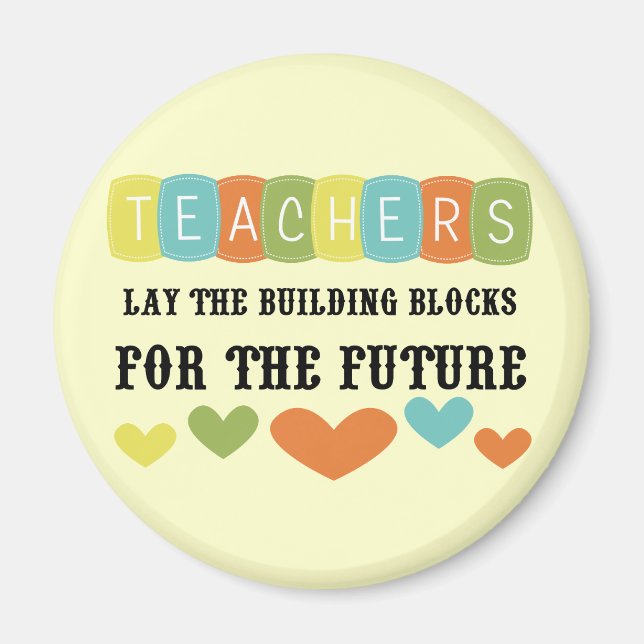 Imán Construir Bloques Para El Futuro (Frente)