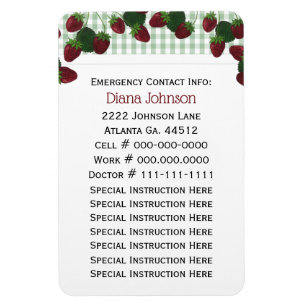 Imán Contacto de emergencia: Magnate Premium para bebé