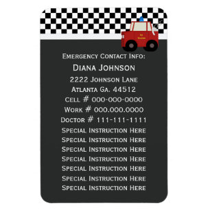 Imán Contacto de la emergencia: Firetruck