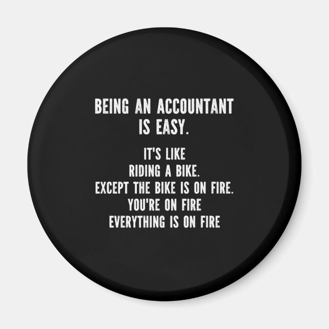 Imán Contadores divertidos - Ser contable es fácil (Frente)