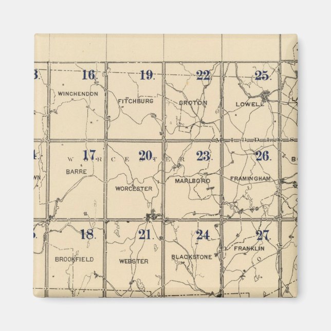 Imán Contenido al Atlas de Massachusetts (Frente)