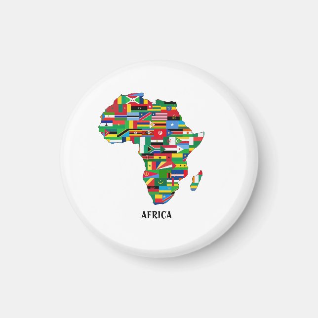 Imán Continente del Mapa de África (Frente)