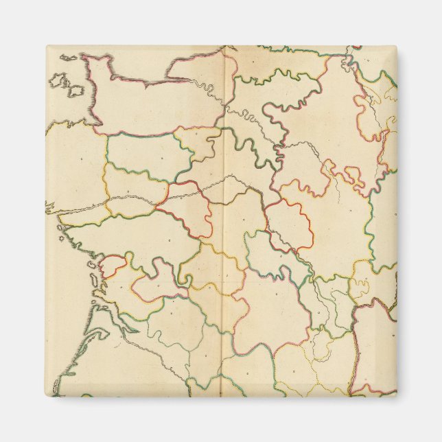 Imán Contorno de ríos de Francia (Frente)