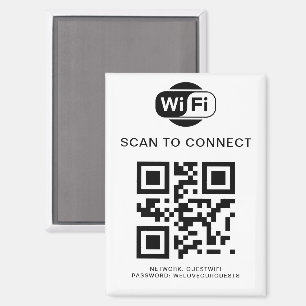 Imán Contraseña de Wifi Análisis de código QR para co