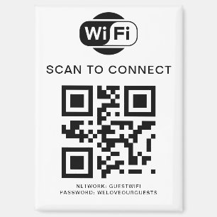 Imán Contraseña de Wifi Análisis de código QR para co