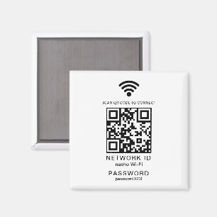 Imán Contraseña Wifi Escáner de código QR Contraseña Wi