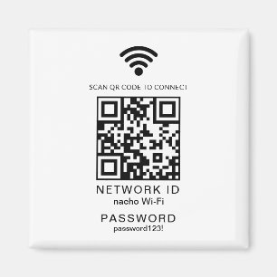 Imán Contraseña Wifi Escáner de código QR Contraseña Wi
