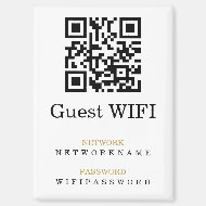 Imán Contraseña Wifi y código QR personalizado de red