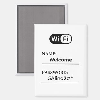 Imán Contraseña y red Wifi empresarial simple