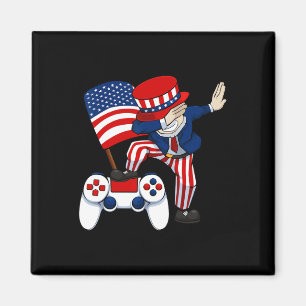 Imán Controlador de videojuego patriótico del 4 de juli