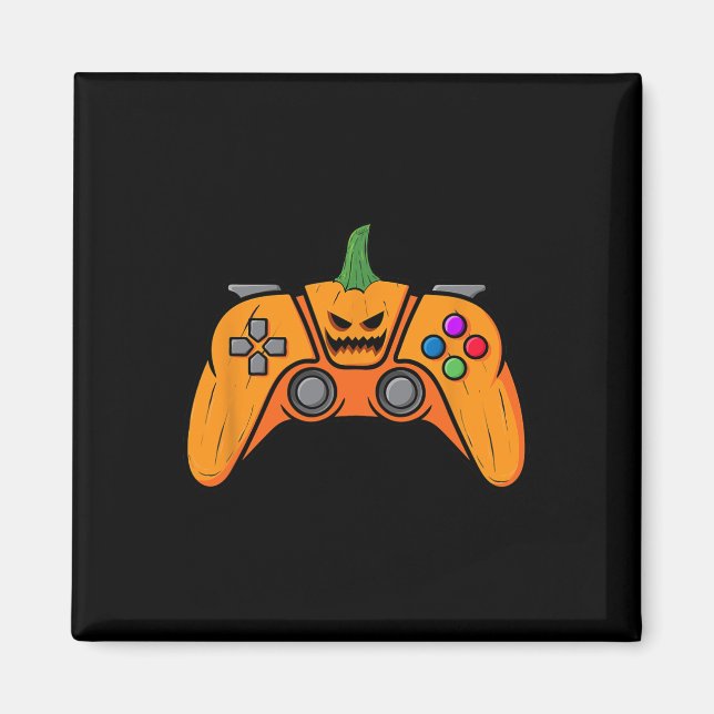 Imán Controlador de videojuegos de Halloween con cara d (Frente)