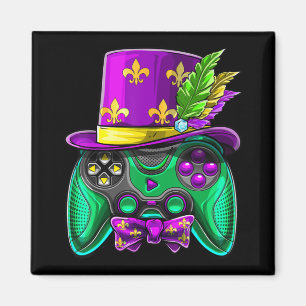 Imán Controlador de videojuegos Mardi Gras Jester Gorra