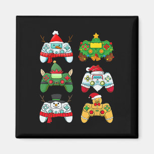 Imán Controlador de videojuegos Santa Hat Gamer Boys Xm
