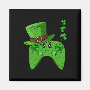 Imán Controlador Shamrock St Patricks Day Gaming Gamer