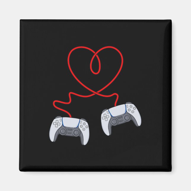 Imán Controladores de videojuegos Día de San Valentín d (Frente)